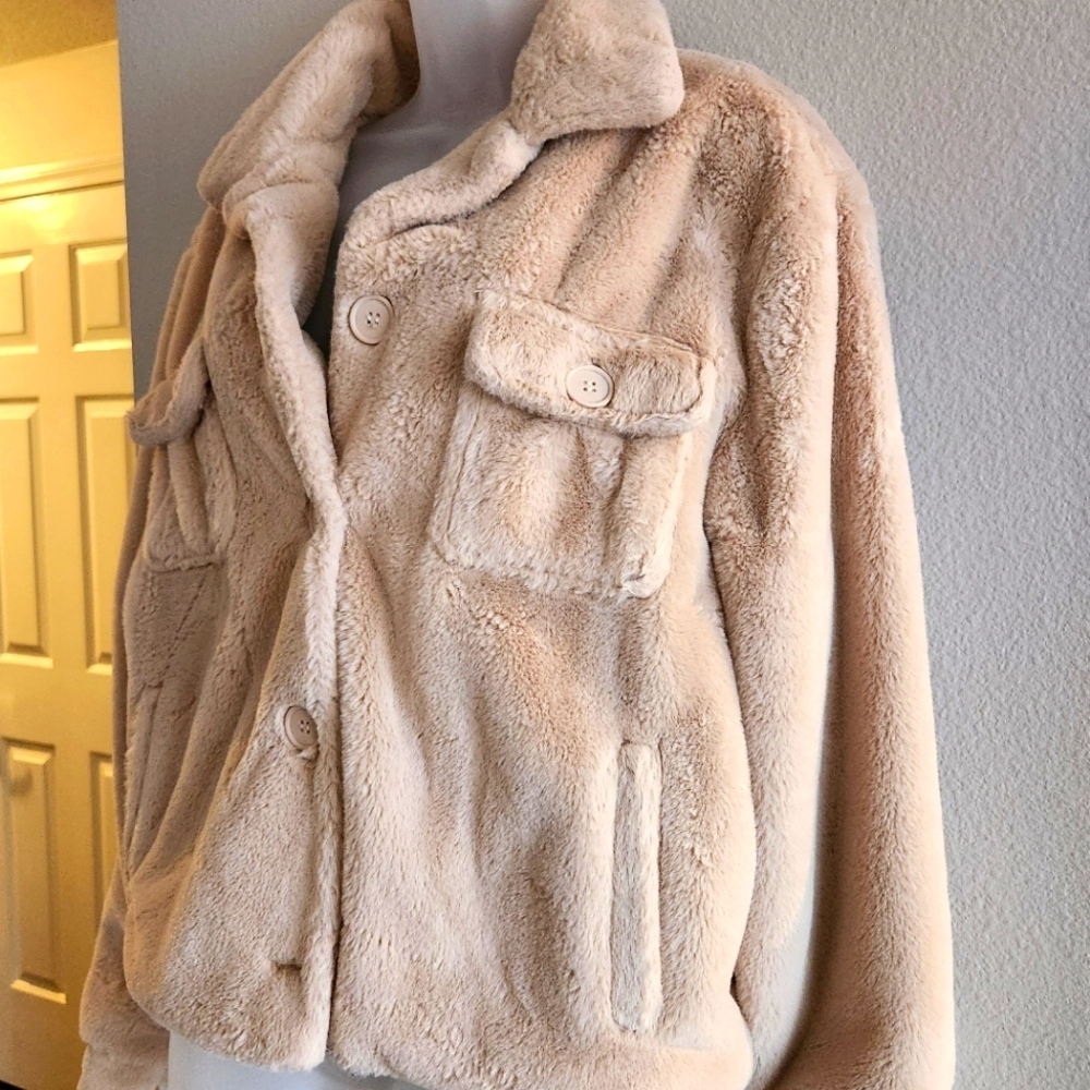 Sheppard Teddy Collard Faux Fur Coat - Picture 2 of 7